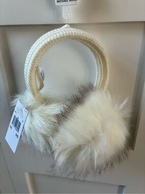 Michael Kors Cream Faux Fur Ear Muffs NWT